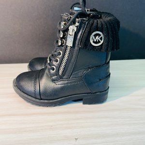 MICHAEL KORS TODDLER SIZE 7 LIL DONNA BLACK BOOTS SLIGHTY